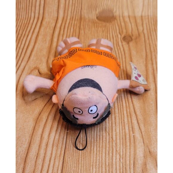 Vintage 1990 Little Ceasars Pizza Plush Bean Bag Toy 6" Man Toga Rare - Picture 11 of 13